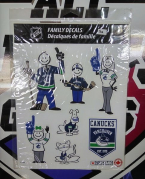 набор наклеек Vancouver Canucks  28 см х 22 см 