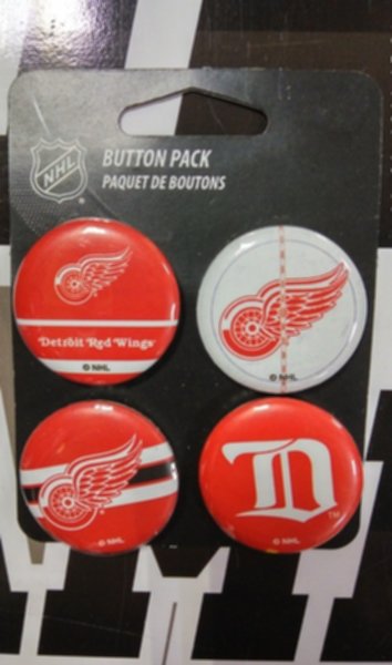 набор значков Detroit Red Wings 4шт.
