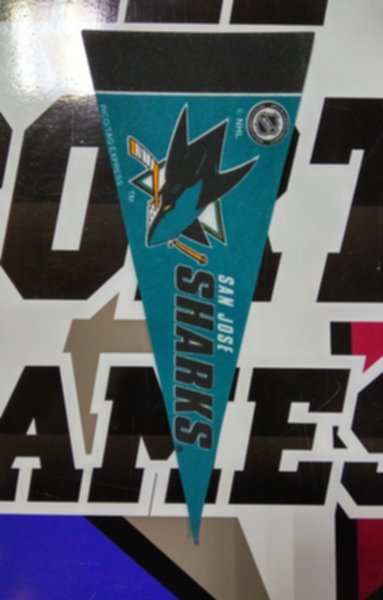 вымпел San Jose Sharks(22,5см х 10см)(фетр)