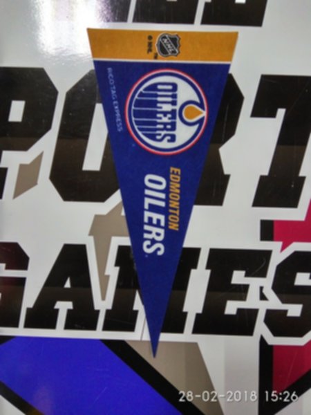 вымпел Edmonton Oilers(22,5см х 10см)(фетр)