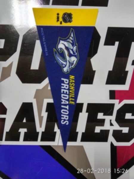вымпел Nashville Predators(22,5см х 10см)(фетр)
