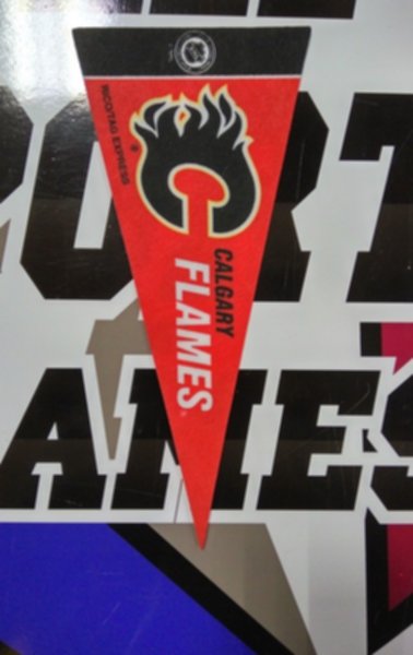 вымпел Calgary Flames(22,5см х 10см)(фетр)