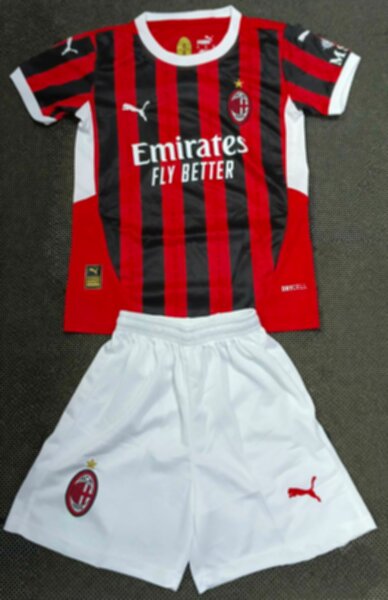форма детская AC Milan  2024-2025  домашняя полиэстер 100%