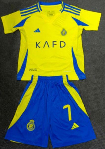 форма детская Al Nassr №7 C.RONALDO 2024-2025 домашняя полиэстер 100%