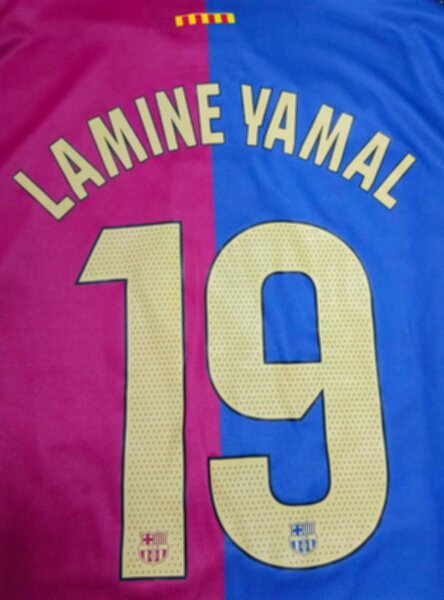 форма Barcelona №19 LAMINE YAMAL 2024-2025 Nike,домашняя,полиэстер 100%