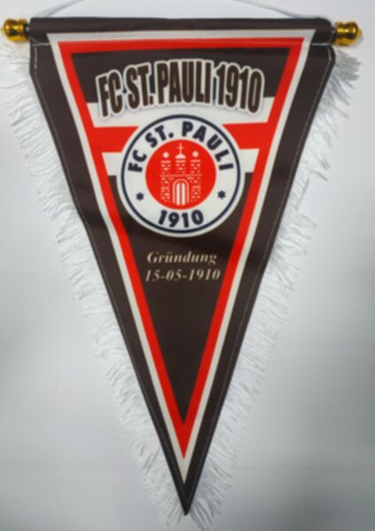 вымпел  Санкт-Паули  40 Х 25 см ., двухсторонний, полиэстер 