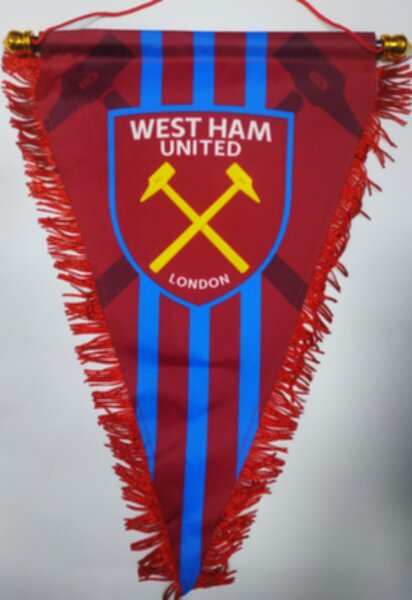 вымпел West Ham United  40 Х 25 см  матерчатый