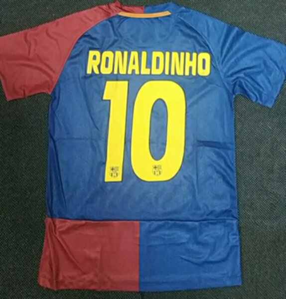 майка ретро Barcelona №10 RONALDINHO 2008-2009  полиэстер 100%