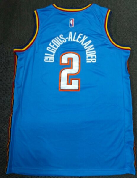 майка баскетбольная Oklachoma City Thunder  №2 Gilgeous-Alexander Nike,полиэстер 100%