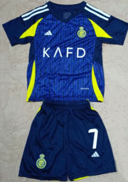 форма детская Al Nassr №7 C.RONALDO 2024-2025 adidas,гостевая,полиэстер 100%