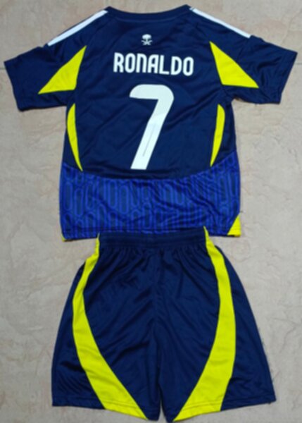 форма детская Al Nassr №7 C.RONALDO 2024-2025 adidas,гостевая,полиэстер 100%