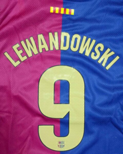 форма Barcelona №9 LEWANDOWSKI  2024-2025 Nike,домашняя,полиэстер 100%