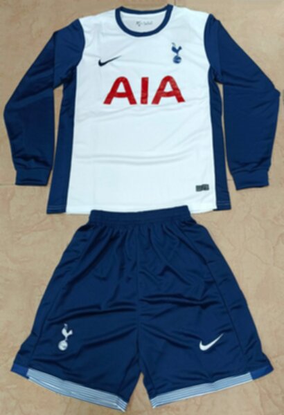форма Tottenham  длинный рукав  2024-2025  домашняя,полиэстер 100%