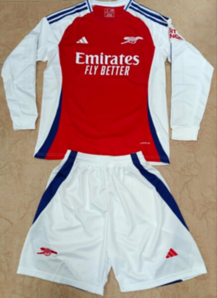 форма Arsenal длинный рукав  2024-2025 adidas домашняя полиэстер 100%