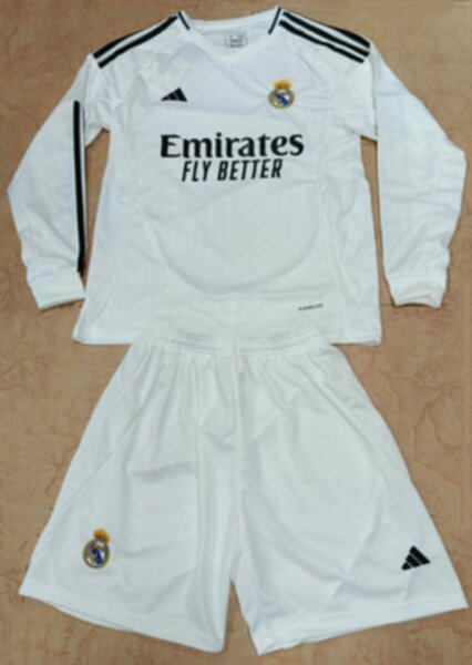 форма Real Madrid длинный рукав 2024-2025 домашняя полиэстер 100%