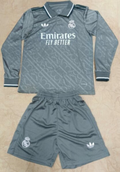 форма Real Madrid длинный рукав 2024-2025 резервная полиэстер 100%
