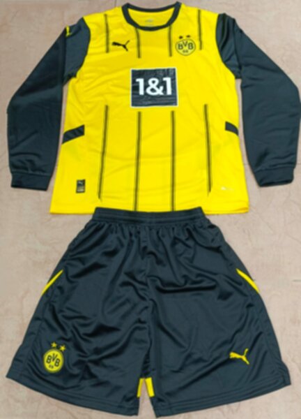 форма Borussia Dortmund длинный рукав 2024-2025  домашняя,полиэстер 100%