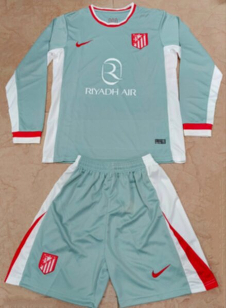 форма Atletico Madrid  длинный рукав 2024-2025 гостевая,полиэстер 100%