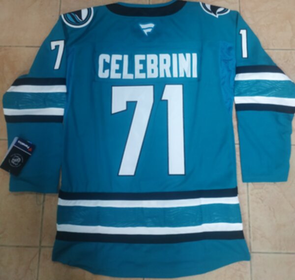 свитер хоккейный San Jose Sharks  #71 Celebrini