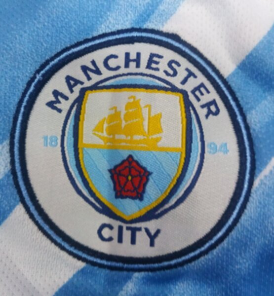 форма детская Manchester City №45 KHUSANOV,2025-2026,домашняя,полиэстер 100% 