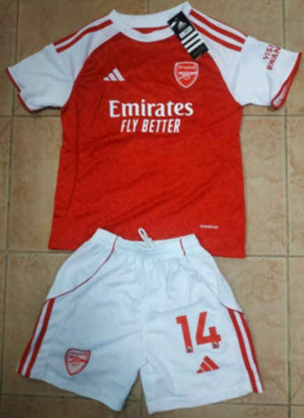 форма Arsenal,детская, №14 GYOKERES, 2025-2026 adidas, домашняя, полиэстер 100%