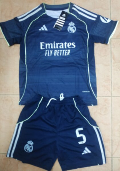 форма детская Real Madrid №5 BELLINGHAM  2025-2026 adidas,гостевая,полиэстер 100%