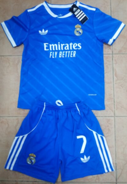 форма Real Madrid №7 VINI JR.  2025-2026 adidas,резервная,полиэстер 100%