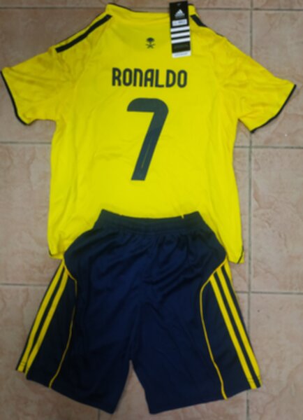 форма детская Al Nassr №7 C.RONALDO 2025-2026 adidas,домашняя,полиэстер 100%