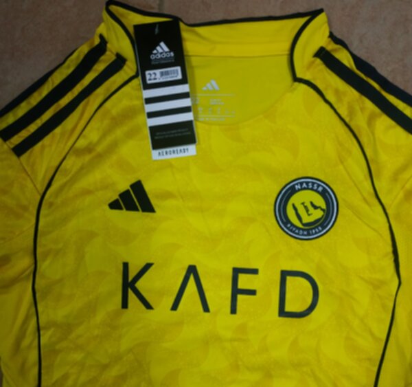 форма детская Al Nassr №7 C.RONALDO 2025-2026 adidas,домашняя,полиэстер 100%