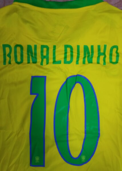 форма футбольная сборной Бразилии №10 RONALDINHO, полиэстер 100%