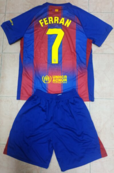 форма  Barcelona №7 TORRES 2025-2026 Nike,домашняя,полиэстер 100%