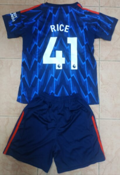 форма детская Arsenal №41 RICE 2025-2026, adidas,гостевая,полиэстер 100%