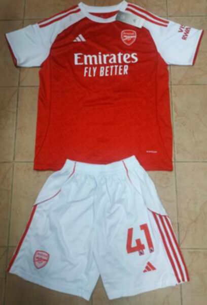 форма Arsenal №41 RICE 2025-2026, adidas,домашняя,полиэстер 100%