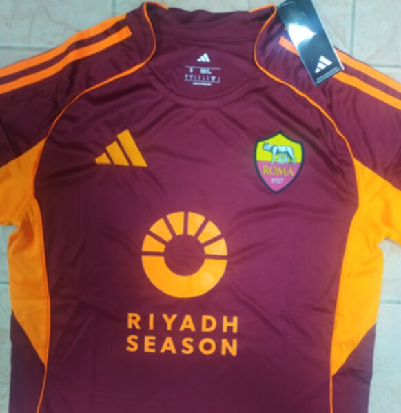 форма AS Roma 2025-2026,adidas,домашняя,полиэстер 100%