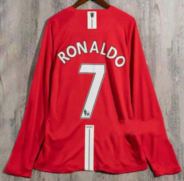 майка Manchester United №7 Ronaldo,ретро,длинный рукав,полиэстер 100%