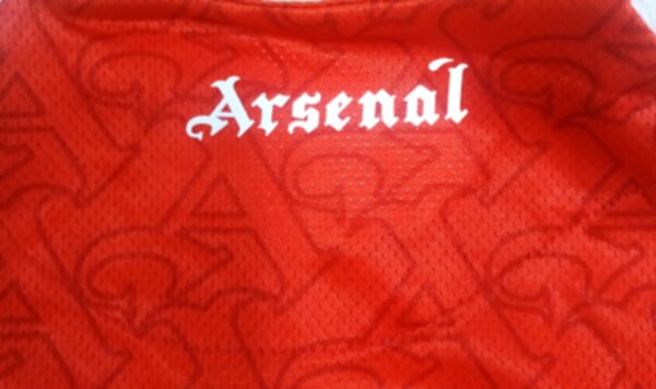 майка футбольная Арсенал 2025-2026,длинный рукав, полиэстер 100%