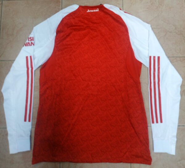 майка футбольная Арсенал 2025-2026,длинный рукав, полиэстер 100%