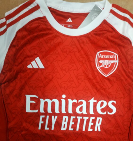 форма Arsenal 2025-2026  adidas, домашняя, полиэстер 100%