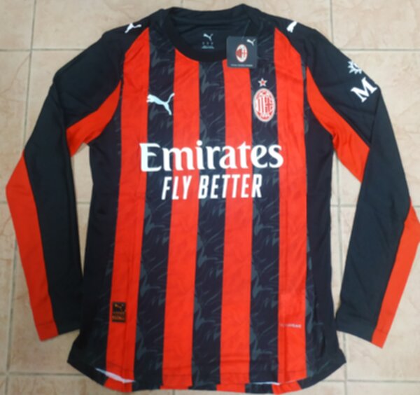 майка AC Milan, 2025-2026,домашняя,длинный рукав,полиэстер 100%
