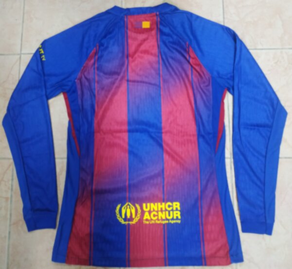 майка футбольная Барселона,длинный рукав,2025-2026,домашняя