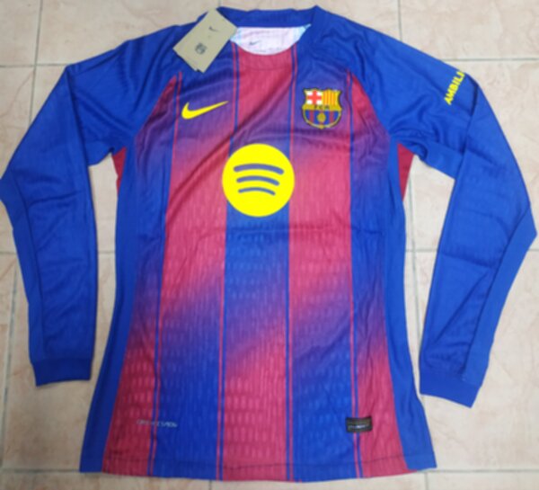 майка футбольная Барселона,длинный рукав,2025-2026,домашняя