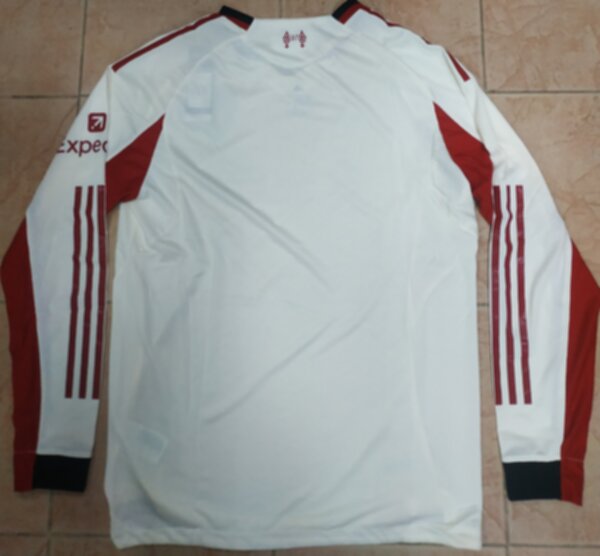 майка футбольная Ливерпуль,2025-2026,длинный рукав,гостевая,полиэстер 100%