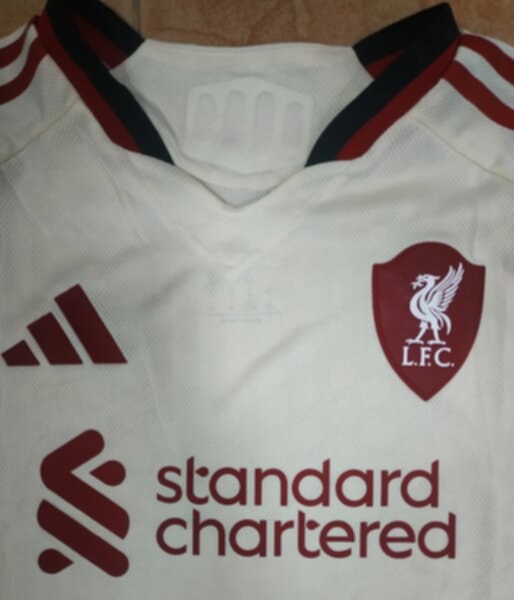 майка футбольная Ливерпуль,2025-2026,длинный рукав,гостевая,полиэстер 100%