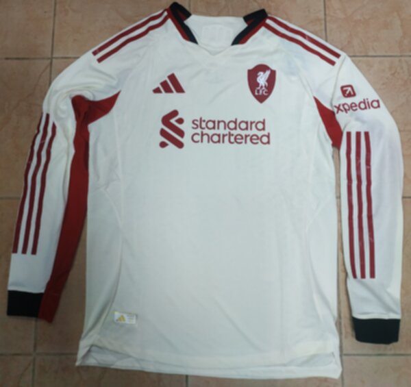 майка футбольная Ливерпуль,2025-2026,длинный рукав,гостевая,полиэстер 100%