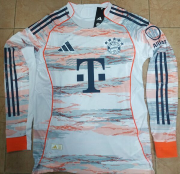 майка Bayern Munchen,длинный рукав,2025-2026,adidas,гостевая, полиэстер 100%