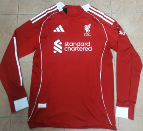 майка футбольная Ливерпуль,2025-2026,длинный рукав,полиэстер 100%