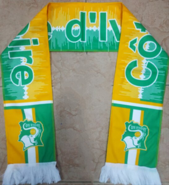 шарф сборной Кот д Ивуар,флис,130х16см.