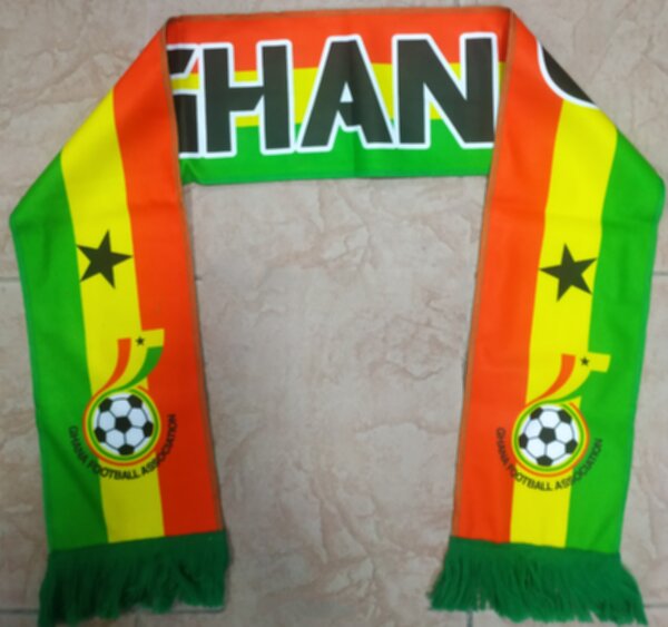шарф сборной Ганы,флис,130х16см.