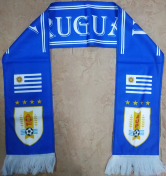 шарф сборной Уругвая,флис,130х16см.