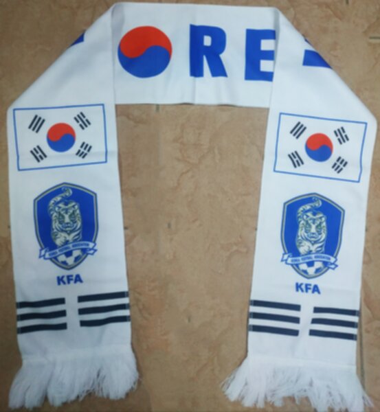 шарф сборной Кореи,флис,130х16см.